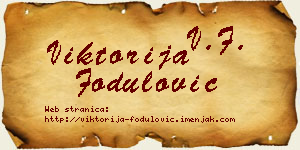 Viktorija Fodulović vizit kartica